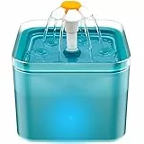 AONBOY Katzenbrunnen, 2L Katzentrinkbrunnen, Ultraleiser Katzentrinkbrunnen, LED-Lichttrinkbrunnen, Hundetrinkbrunnen, mit Aktivkohlefilter und Wasserpumpe