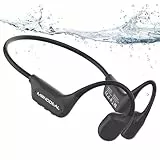 MONODEAL Knochenschall Kopfhörer Schwimmen Bluetooth 6.0 IPX8 Unterwasser Kopfhörer MP3-Player mit 16GB Speicher Open-Ear Bone Conduction Headphones zum Schwimmen Laufen