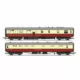 Hornby R40470 BR Küchen- und Speisewagen & Kombi-Restaurant – White Horse 7833 Doppelpackung Rollmaterial – Waggons Modelleisenbahn Spur OO
