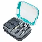 wolfcraft Scharnierloch-Set - Zur einfachen Installation von Topfscharnieren, Ø 35 mm - Bohrschablonen, Forstnerbohrer, Zentrierbohrer und Holzspiralbohrer - 4656000