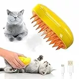 Dampfbürste für Katzen, 3-in-1 Fellpflege-Werkzeug für Katzen und Hunde, mit Dampffunktion, Massage und Haarentfernung, ideal für Haustiere, mit gewichteter Deckentechnologie, Haarbürste