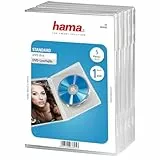 Hama DVD-Hüllen 5er-Pack (auch passend für CDs und Blu-rays) mit Folie zum Einstecken des Covers, transparent