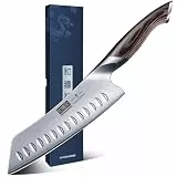 HOSHANHO Santoku Messer, Küchenmesser Kochmesser Profi Messer, Scharfe Messerklinge mit Ergonomischer Griff, Geschenkbox