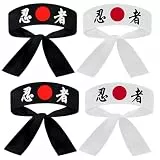 ZORTVUL 6 Stücke Japanische Stirnbänder Mit Vielseitig Als Handgelenkband Oder Halstuch Aus Langlebigem Polyester Für Karate Fitness Und Kochen
