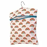 Beldray LA081544EU7 Regenbogen Wäscheklammer-Tasche, Einfacher Haken zum Aufhängen, Aufbewahrungstasche für bis zu 50 klammern, Baumwolle Wäscheklammerbeutel, peg bag, tragbar, waschbar & platzsparend