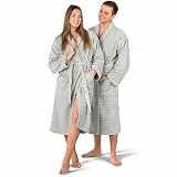 Merana OSLO Bademantel Unisex | kuschelweicher und saugstarker Bademantel für Herren und Damen mit Schalkragen | Frottier Luxus Qualität | 100% Baumwolle | Oeko-TEX | Premium Hotelqualität 400 GSM