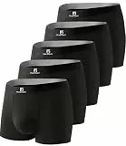GLESTORE Unterhosen Männer Boxershorts Herren Modal Unterwäsche 5er Pack 5schwarz XL