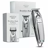Brooklyn Soap Company - Brooklyn Blade Barttrimmer USB-C mit Zusatz-Aufsätzen - Profi Bartschneider für Herren - Edelstahl Trimmer mit 9 Aufsätzen - Elektrischer Bart Rasierer für alle Bartlängen
