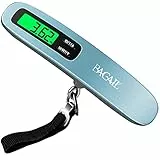 BAGAIL Kofferwaage Digitale Gepäckwaage mit Hinterleuchtet LCD-Display, Tara-Funktion, Tragbare Hängewaage für Koffer, Küche und Angeln, Batterie Enthalten, Maximalgewicht bis 50 kg / 110 lb
