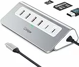 Intpw P9 PRO USB C Hub 10Gbps, 9-IN-1 USB Hub 3.2 mit HDMI 4K@60HZ, 2 USB A 3.2 & Type C 3.2, PD 100W, 2 Type-A 2.0, SD/TF, Aluminium Docking Station USB C für iPhone 16/15 Series,MacBook Air