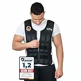 DH FitLife Verstellbare Gewichtsweste 10/20/30KG zum Muskelaufbau u. Krafttraining | Weighted Vest | Laufweste Damen Herren | Fitness Trainingsweste (Schwarz-30kg)