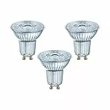 Osram LED Base PAR16 Reflektorlampe, mit GU10-Sockel, nicht dimmbar, 4,3= Ersetzt 50 Watt, 36° Ausstrahlungswinkel, Kaltweiß - 4000 Kelvin, 3er-Pack