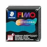 STAEDTLER FIMO professional 8040 ofenhärtende Modelliermasse, speziell für Profis und Künstler, Einzelprodukt petrol, 8040-36