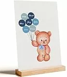 Gästebuch Babyparty & Taufe [Rosa/Blau] – Babyshower Gästebuch für Junge & Mädchen, Baby Party zum Ausfüllen, Kreative Geschenke & Andenken zur Taufe & Geburtstag