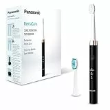 Panasonic EW-DM81-K503 Wiederaufladbare elektrische Zahnbürste, 1 extrafeine Bürste & 1 Multi-Fit-Bürste, Ladestation, Schallvibration, 2 Putzmodi, 30 Minuten Akkulaufzeit, LED-Akkuanzeige, Schwarz