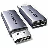 UGREEN 8K Displayport auf HDMI Adapter 2 Stücke, Unidirektional DP auf HDMI 8K@60HZ/4K@240Hz/2K@240Hz, Kompatibel mit HP, Dell, Projector, Monitor, AMD, GPU, NVIDIA