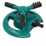 HAOBIN 360° Rotierender Rasensprenger 3/4 Zoll, Garten Sprinkler mit Schnellkupplung, Automatischer Rotierender Sprinkler für Große Flächen,Bewässerungsanlagen,Wassersparend & Robust