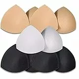 SKENGWEL 5 Paar BH-Pads, Einsätze, Sport-BH-Cups, Einsätze, abnehmbare Brustvergrößerungen, Einsätze für Damen, Bikini, Badeanzug (5 Paar (2 X Beige, 2 X Schwarz, 1 X Weiß))