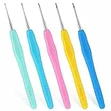 5 Stück Häkelnadeln (0,5 mm - 1,5 mm) Häkelnadelset für Spitze und Dünnes Garn Ergonomische Häkelnadel Ultrafeine Häkelnadeln für Stricken Schal Handschuhe Socken Hüte
