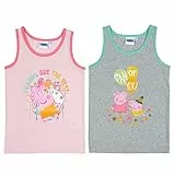 United Labels Peppa Wutz Unterhemd für Mädchen Kinder Tank Top Unterwäsche Rosa/Grau (2er Pack) (as3, Numeric, Numeric_110, Numeric_116, Regular, 110-116)