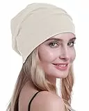 osvyo Baumwolle Chemo Hüte Soft Caps Krebs Kopfbedeckungen für Frauen Haarausfall versiegelt Verpackung,PULVERWEISS