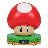 Paladone Super Pilz Digitaler Wecker mit Power-Up Sound, Offiziell Lizenziertes Nintendo Mario Merchandise und Raumdeko