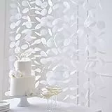 Ginger Ray 16 Strands White Paper Disc Wedding Photo Backdrop Hanging Decoration 1m Length