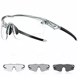 X-TIGER Photochrome Fahrradbrille Herren Damen UV400 Ideale Auto Selbsttönend Sonnenbrille für MTB, Radfahren, Outdoor Sport Hochwertige MTB Laufbrille