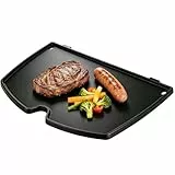 FIRXZYMZ 32 x 22cm 6558 Gusseisen Grillplatte für Weber Q100, Q120, Q140, Q1000, Q1200, Q1400 Serie Elektrogrill Zubehör, Grill Griddle Bretpfane für Weber Baby Q Gasgrills Ersatzteile
