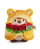 NICI Kuscheltier Tiger Tiggy 8cm mit Gurkenglas & Hamburgerkostüm in Geschenkbox - beige - Stofftier aus weichem Plüsch, Plüschtier zum Kuscheln und Spielen, für Kinder & Erwachsene - 61656