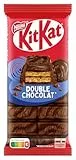 Nestlé KITKAT Tafel Double Chocolate, knusprige Waffel mit cremiger Schokoladen Füllung und überzogen mit marmorierter Schokolade, 1er Pack (1 x 99g)