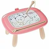 Kikapabi Magnetisches Zeichenbrett für Kleinkinder – Geschenk zum 1. Geburtstag für Mädchen und Jungen im Alter von 1, 2, 3 Jahren, Lern-Malbrett, pädagogisches Spielzeug (Rosa, 12.52' W x10.91 H)