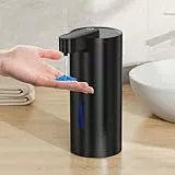 Fachixy Seifenspender Automatisch,Gebürsteter Edelstahl, Berührungslos,340ml Elektrischer Seifenspender mit Sensor, USB Wiederaufladbar für Bad,Küche