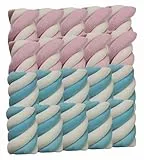 CAPTAIN PLAY Gender Reveal Party Deko mit 20 Marshmallows in Blau und Rose, Süßigkeiten in Einzelverpackung für Gender Reveal Box