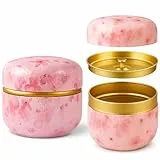 Goodwei Japanische Matcha Teedose Chazutsu aus Metall, 250 ml - für 100g Matcha (Rosa)