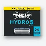 Wilkinson Sword Hydro 5 Herrenrasierer Klinge, XXL-Pack, Herrenrasierer Ersatzklingen-Pack, Haut-Hydratation, karbonbeschichtete Klingen, 12 Ersatzklingen
