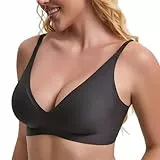 YaYiMei Push Up Damen BH ohne Bügel Große Größen, EIN BH ohne Bügel Gepolstert, speziell für BH Große Brüste Starker Halt konzipiert.