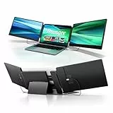 Teamgee 14'' Laptop Monitor Erweiterung, 1080P FHD IPS Laptop Screen Extender, Triple Tragbarer Monitor für Laptop Mac, Wins, Android, Dex PC mit 13'-17' Bildschirme