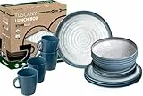 BRUNNER 0830155N.C5T Geschirrset, Blau, Grau, Set of 16