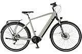 Prophete Entdecker 5.0 E-Bike – 28' Trekkingrad – Mittelmotor AEG SportDrive II 250 W/100 Nm – 48 V/800 Wh Akku bis 220 km Reichweite – Deore 10-Gang – Hydr. Scheibenbremsen – grau - RH 54 cm