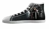 Men's Anime Style White High Top Canvas Shoes