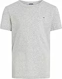 Tommy Hilfiger Jungen T-Shirt Kurzarm Rundhalsausschnitt, Grau (Grey Heather), 16 Jahre