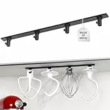 AIEVE Metall Halter für KitchenAid Zubehör, Aufbewahrung für Rührhaken, Knethaken & Schneebesen, Unterbau Organizer für Küchenmaschine, selbstklebend oder verschraubbar