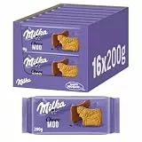 Milka Choco Moo Kekse – Keks mit zarter Alpenmilch-Schokolade in Milka Kuhform – 16 x 200 g
