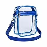 DONGKER Transparente Umhängetasche, PVC Durchsichtige Schultertasche Handtasche mit verstellbarer Riemen für Männer und Frauen
