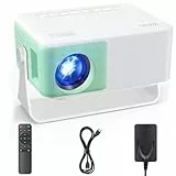 YOTON Mini Beamer mit 180° Drehung & Auto-Keystone – 1080P unterstützt, 15000 Lumen Helligkeit, 50% Zoom, Heimkino-Projektor für Schlafzimmer & Kinder, kompatibel mit HDMI/USB/Telefon/PS5/TV-Stick