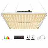 Spider Farmer SF1000 100W Grow Lampe LED Pflanzenlampe, Verbesserte LEDs, Dimmbares Vollspektrum mit hoher PPFD, Tiefe Lichtdurchdringung für Sämlinge, Gemüse & Blüte in 60x60/90x90cm Anzuchtzelt