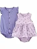 Simple Joys by Carter's Baby-Mädchen 2er-Pack ärmelloser Strampler, Purpur Berries/Violett, 24 Monate