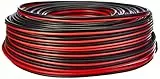 MANAX® Lautsprecherkabel CCA 2x1,5mm² rot/schwarz 50 m Ring