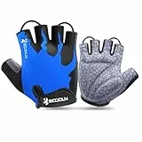 KONVINIT Fahrradhandschuhe Herren Sommer Halbfinger MTB Handschuhe,Radhandschuhe für Mountainbike/Rennrad,Fahrrad Handschuhe Freizeit Herren und Damen,Blue L